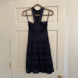 French Connection navy blue bandage dress